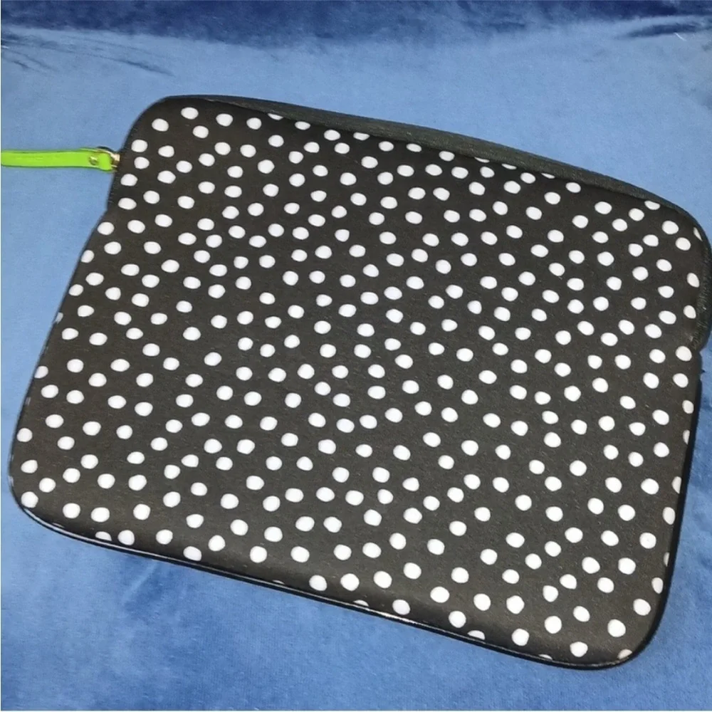 Kate Spade Black and White Dotted Tablet Sleeve